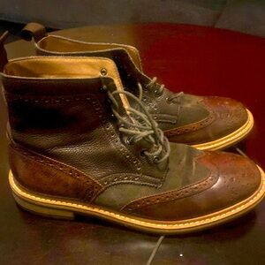 Brown Leather WingTip Boots by 1901